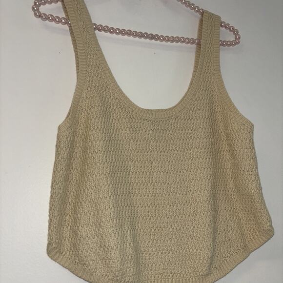Knit Women’s Sz Xs Cottage Core Boho Beachy Peasant Organic Beige Lagenlook Fest - Picture 2 of 6